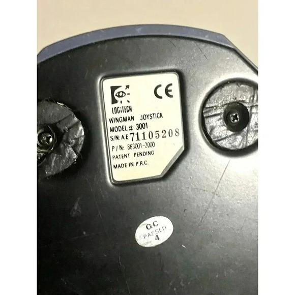 Vintage Logitech Wingman Joystick #3001 for PC & Mac Gaming Flight Sim Stick - Picture 3 of 4